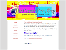 Tablet Screenshot of cornerprintshop.com